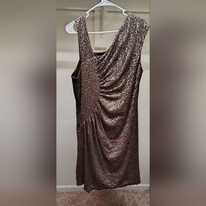 Adrianna Papell Leopard Print Sleeveless Dress